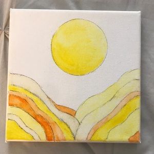 Sunset Watercolor Canvas